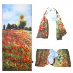 Salutto 100% Silk Scarf Women Van Gogh Painting Printing High Quality Brand Fashion Paragraph Shawl Shawls Bufanda Mujer