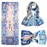 Salutto 100% Silk Scarf Women Van Gogh Painting Printing High Quality Brand Fashion Paragraph Shawl Shawls Bufanda Mujer