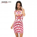 Sell Like Hot Cakes New Vestidos Summer Tropical Floral Print Sleeveless Sheath O-Neck Natural Knee-Length Dress Sexy Casual2249