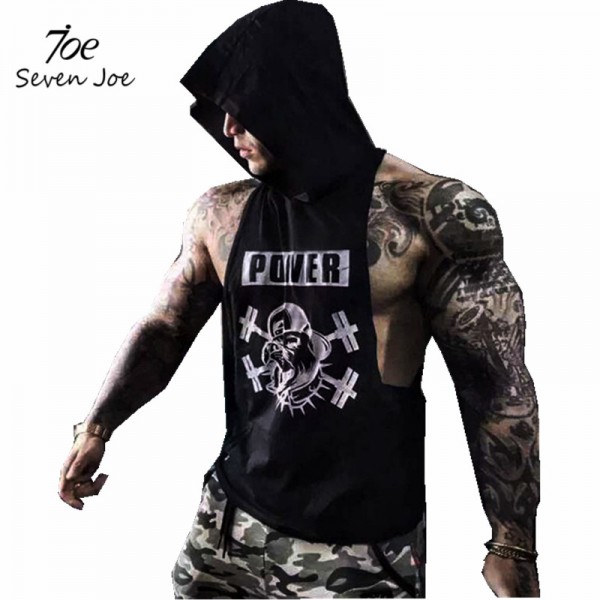 Seven Joe.Bodybuilding Stringer Hoodies Stringer Hoodie Fitness Brand Tank Top Men Clothing Cotton Pullover Hoody