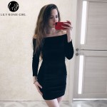 Sexy Off Shoulder Wine Red Sheath Velvet Dress Women Winter Party Long Sleeve 2016 Elegant Pencil Bodycon Ladies Dress Vestidos