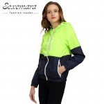 Sexy Suit Zipper Jacket Women Nylon 2017 Autumn Fashion Jacket Hooded Basic Plus Size Casual Thin Windbreaker Female Outwear