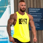 Sexy gymtank top New Bodybuilding Golds  Singlet  Skull NO PAIN NO GAIN Fitness Muscle Men Tight Workout Tank top musculation