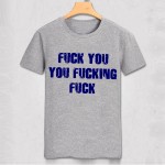 Shameless T-shirt LIP Fuck You Fucking Letter Tops Men's Clothing Cotton T Shirt Short Sleeve Jeremy Allen White Casual Men Tees