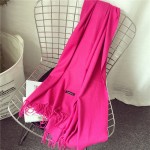 Shawls and Scarves Cashmere Cape Plain Winter Warm Scarf Luxury Brand Pashmina Soft Scarves Female Tassel Cashmere Women Scarf