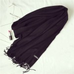 Shawls and Scarves Cashmere Cape Plain Winter Warm Scarf Luxury Brand Pashmina Soft Scarves Female Tassel Cashmere Women Scarf