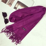 Shawls and Scarves Cashmere Cape Plain Winter Warm Scarf Luxury Brand Pashmina Soft Scarves Female Tassel Cashmere Women Scarf