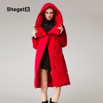 Shegetit Long Down Parkas 2016 New Winter Jacket Women Outerwear 85% Duck Down Jacket Hooded Female Thick Coat Women Plus Size