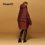 Shegetit Women Plus Size Down Parka 2016 Winter Warm Snow Jacket Women Cloak Outerwear 85% Duck Down Jacket Female Coat Women