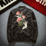 Sherhure Spring Bomber Jacket Women Chaquetas Mujer Flower Embroidery Couples Jacket Coat Women Oversize Casaco Thin Outwear