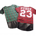 Side Zipper Plaid High Quality Star Look Man Hip Hop Hiphop Skakeboard Streetwear Swag Tshirt Tops Tees T-shirt Men Tyga Style