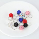 Silver Color Circular Drop Earrings female Models Shamballa Fashion Jewelry Lovely Wild Super Flash Retro Crystal Jewelry 