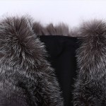 Silver Fox Fur Vest for women Real Fox Fur coat women Noble fashion luxury genuine Fur coat women QS-95