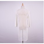 Simenual Lace up crochet beach dress white swimwear 2017 long sleeve lace summer dresses beachwear women outputs sheer pareos