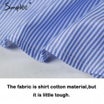 Simplee Fashion one shoulder striped dress shirt Sexy side split beach dress women Elegant half sleeve waistband OL girls dress