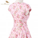 Sishion Elegant Floral Dress A Line Audrey Hepburn robe Retro Swing Casual 50s Retro Rockabilly Vintage Dresses Vestidos VD0257