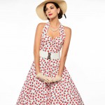 Sisjuly 1950s women vintage dress rockabilly style retro  floral dress women summer sleeveless mini women's party dresses