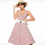 Sisjuly 1950s women vintage dress rockabilly style retro  floral dress women summer sleeveless mini women's party dresses