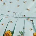 Sisjuly 2017 floral bee print vintage dresses style 1950s cute party dress with sashes summer dress  sleeveless vintage dresses