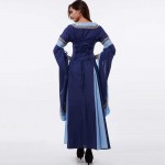 Sisjuly medieval dress light blue vintage style gothic dress floor length women cosplay dresses retro long medieval dress gown