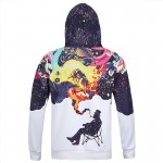 Smoking Old Man Sweatshirts Mens Casual Autumn Outwear Tie Dye Hoodie Colorful Smog Galaxy Sweatshirt  Contrast Color Clothes