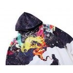 Smoking Old Man Sweatshirts Mens Casual Autumn Outwear Tie Dye Hoodie Colorful Smog Galaxy Sweatshirt  Contrast Color Clothes