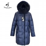 Snow Classic Parka Women Winter Down Coat Female Plus Size 6xl Jacket Real Fox Fur Collar Coats close-out stock 14371