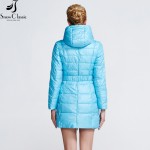 Snow Classic Woman Winter Jackets 2016 Sashes Hooded parkas Winter Coats Parka female Quilted Coat 14420