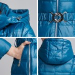 Snow Classic Woman Winter Jackets 2016 Sashes Hooded parkas Winter Coats Parka female Quilted Coat 14420