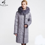 Snow Classic Women's Winter Jacket 2016  Plus Size 7xl down coat Real Fox Fur Collar Female Winter down Jacket  358