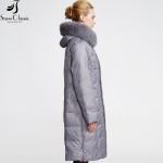 Snow Classic Women's Winter Jacket 2016 Coat Plus Size 6xl Jacket Real Fox Fur Collar Down Jacket close-out stock 12278a