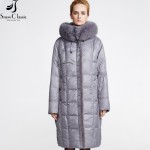 Snow Classic Women's Winter Jacket 2016 Coat Plus Size 6xl Jacket Real Fox Fur Collar Down Jacket close-out stock 12278a