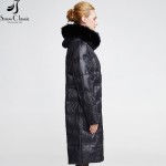 Snow Classic Women's Winter Jacket 2016 Plus Size 6xl Jackets Real Fox Fur Collar coats white duck down winter coat 12316