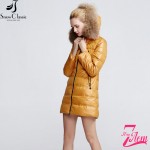 Snow Classic winter jacket women Real Raccoon Fur Collar down coat female russian winter coats parka femme 12261