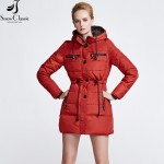 Snow Classic winter parka women 2016 Hooded Padded Jacket winter coat women parka 15217A