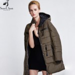 Snow Classic winter parka women 2016 Hooded Padded Jacket winter coat women parka 15217A