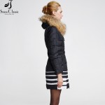 Snowclassic Winter Jacket Women Parka With Real Raccoon Fur Hood Jacket Women Winter Down Coat close-out stock 12044