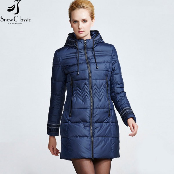 Snowclassic Women's Winter Jacket 2016  Female Long Jacket  Women Padded Jacket Parka Women 15223