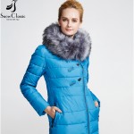 Snowclassic Women's Winter Jacket 2016 Faux Fur Collar Jacket Padded Hooded Winter Jacket Women 14220am