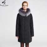 Snowclassic Women's Winter Jacket 2016 Female Plus Size 6xl Jacket Real Fox Fur Collar duck Down Jacket 12079