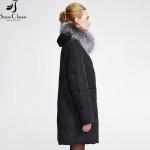 Snowclassic Women's Winter Jacket 2016 Female Plus Size 6xl Jacket Real Fox Fur Collar duck Down Jacket 12079