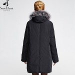 Snowclassic Women's Winter Jacket 2016 Female Plus Size 6xl Jacket Real Fox Fur Collar duck Down Jacket 12079