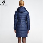 Snowclassic Women's Winter Jacket 2016 Thick Long Coats Women Hooded Padded Jacket Women Winter Coat 14220am