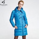 Snowclassic Women's Winter Jacket 2016 Thick Long Coats Women Hooded Padded Jacket Women Winter Coat 14220am