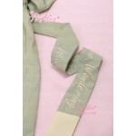 Song for Leaves Cute Girls Vintage Dolly Pale Green Dress Letters & Leaf Embroidery Winter Long Sleeve Lolita Dress with Bow