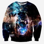 Space/galaxy 3d sweatshirt men 3d hoodies harajuku style funny print nightfall trees sudaderas hombres 2015 Free Shipping