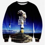 Space/galaxy 3d sweatshirt men 3d hoodies harajuku style funny print nightfall trees sudaderas hombres 2015 Free Shipping