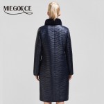 Spring Autumn Ladies Outerwear MIEGOFCE 2016 New Arrival Women jacket coat Md-Long padded Cotton Rabbit fur collar warm parka