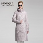 Spring Autumn Ladies Outerwear MIEGOFCE 2016 New Arrival Women jacket coat Md-Long padded Cotton Rabbit fur collar warm parka