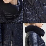 Spring Autumn Ladies Outerwear MIEGOFCE 2016 New Arrival Women jacket coat Md-Long padded Cotton Rabbit fur collar warm parka